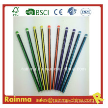 Triangle Neon Color Barrel Hb Wooden Pencil 5 Color